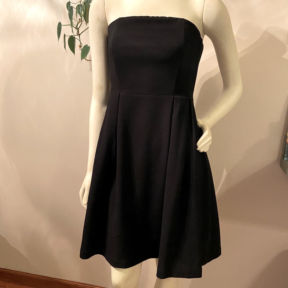 H&M black strapless dress size 6